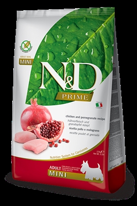 N&D Prime Chicken & Pomegranate - Mini Adult - 7 KG - Hundefoder 